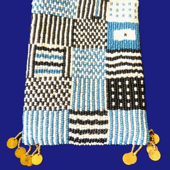 Sac à Main Perlé En Cuir Noir - Neuf Avec étiquettes, Bandoulière (brin 19cm), Dimensions 30x8x9 Cm